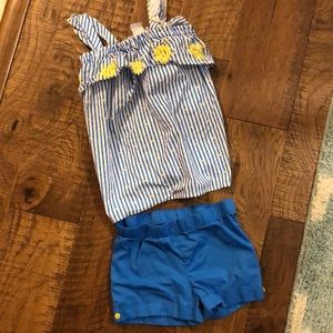 2 piece top and shorts